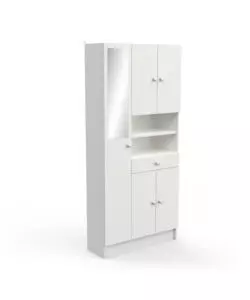 ARMADIO CON SPECCHIO "BIKINI" BIANCO, 82X32X180 CM
